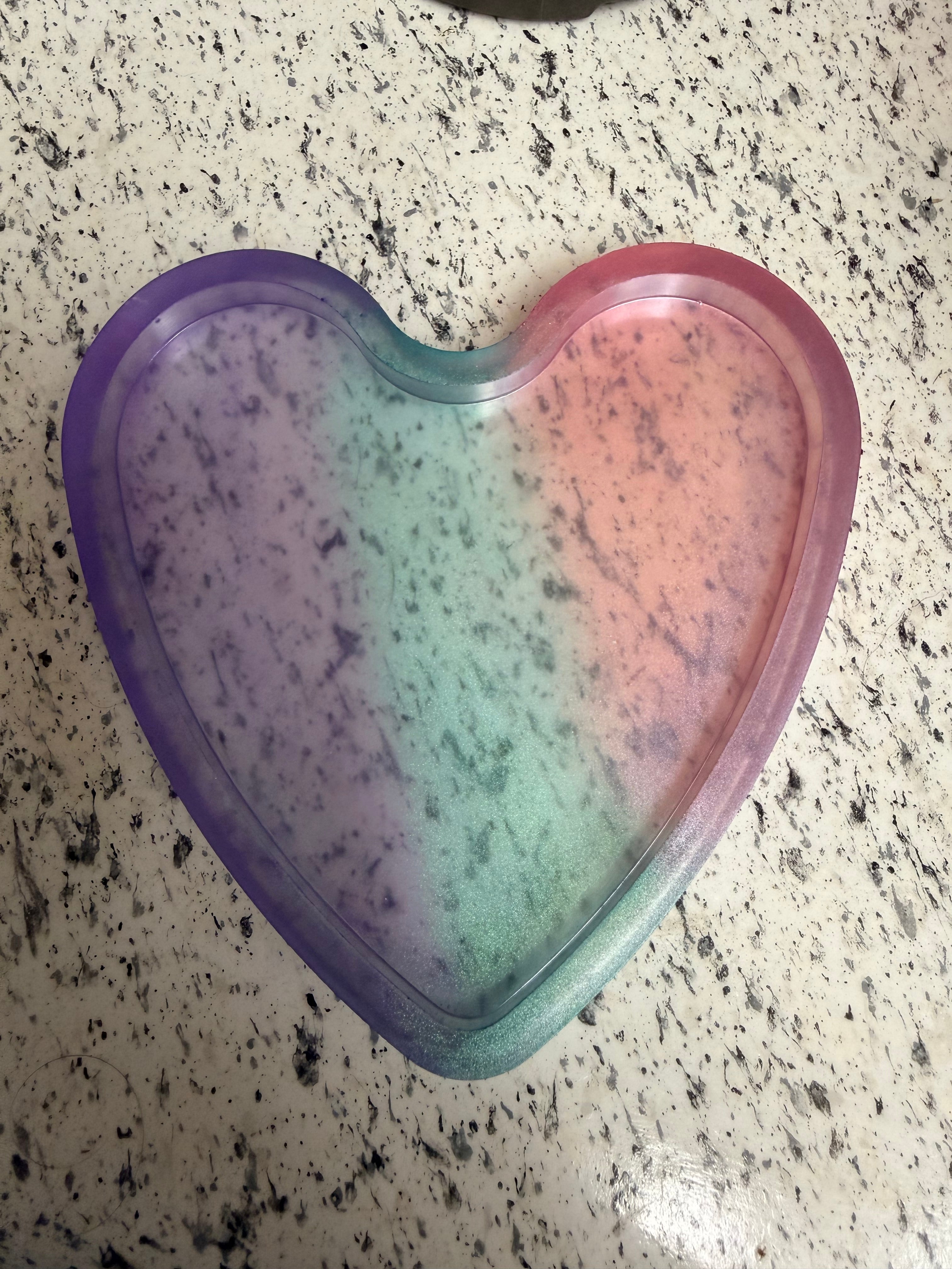 Heart resin tray